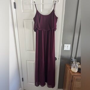 Show Me Your MuMu Plum Ruffle-Overlay Maxi Dress